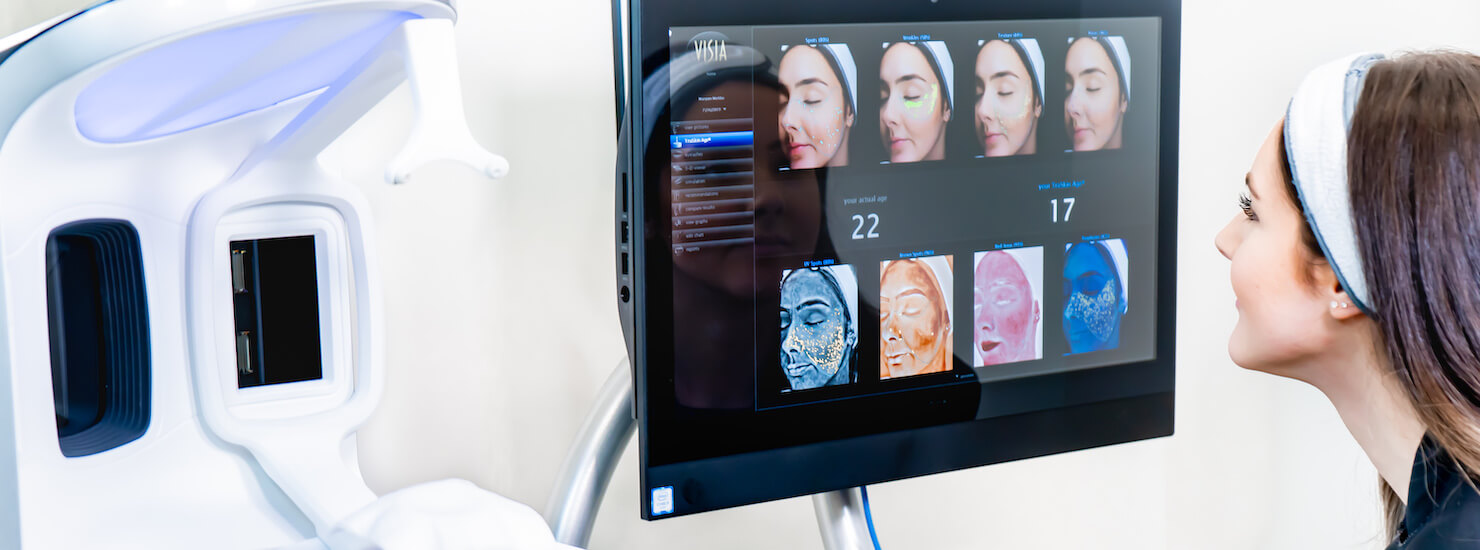 Visia Skin Analysis Surrey Face Views Machine